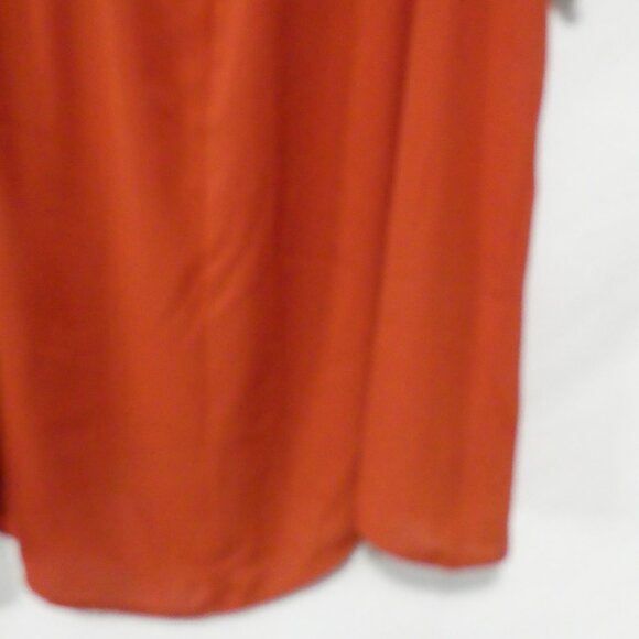 TORRID | size 2 | Rusty Orange Short Sleeve Blouse | Cold Shoulder - Picture 12 of 12